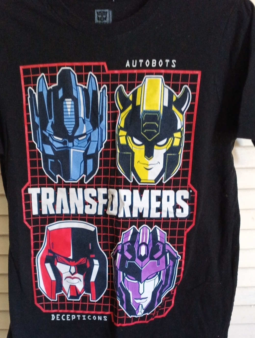 Transformers Kids Short-Sleeve Tee - Black with Multicolor Faces